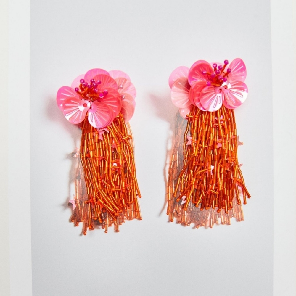 Zara Star Flower Earrings Multicolor